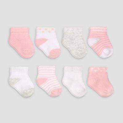 Carters Just One You® 8pk Baby Girls Ankle G Basic Terry Socks : Target
