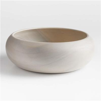 Tondo 14 White-Washed Bowl   Reviews | Crate and Barrel
