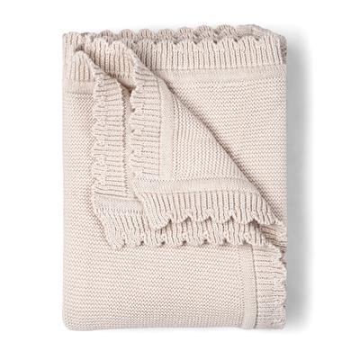 Organic Cotton Cable Knit Baby Blanket | MakeMake Organics – Makemake Organics