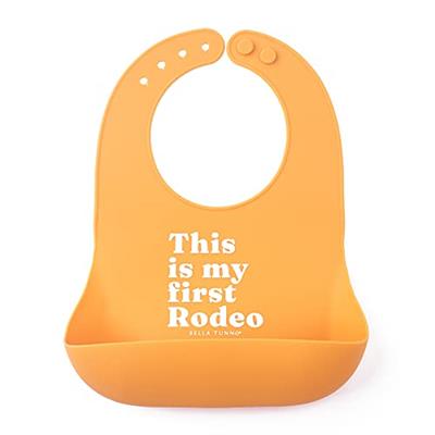 Bella Tunno Wonder Bib - Adjustable Silicone Baby Bibs for Girls & Boys, First Rodeo
