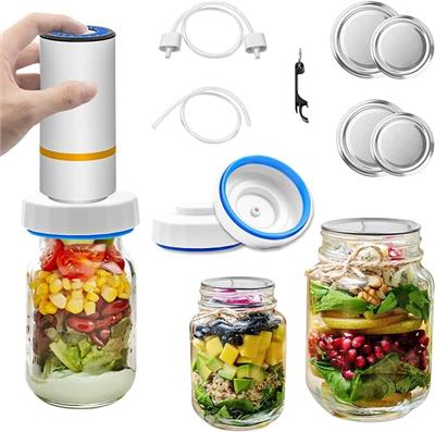 Amazon.com: Electric Mason Jar Vacuum Sealer Kit ,Handheld Food Vacuum Sealer and Accessory Hose Set for Food Storage with Regular & Wide Mouth Mason