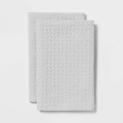 2pk Cotton Big Waffle Kitchen Towels Gray - Thresholdâ„¢ : Target