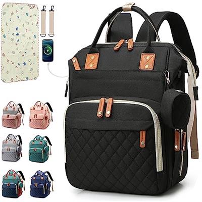SHITIESHOU Diaper Bag Backpack Baby Bag, Baby Girl Boy Diaper Bag for Dad Mom with Pad, 16 Pockets, Pacifier Case, Large Diaper Bag Unisex for Travel