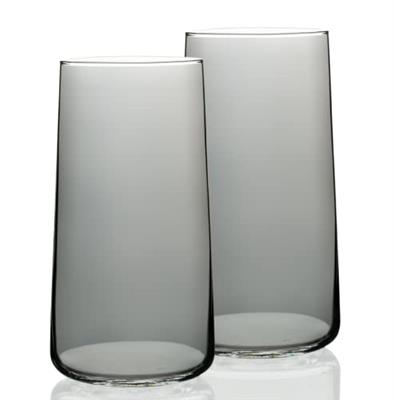 The TAG Store | Luxe Mixer Glasses Set of 2 | Smoke Collection | Pairs With Tasting and Drinking Glasses | Handblown Crystal Glassware | Cocktail Glas