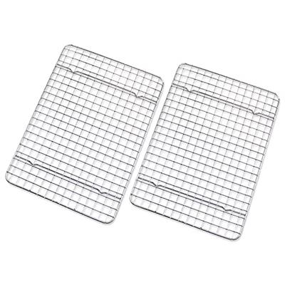 Checkered Chef Cooling Rack - Set of 2 Stainless Steel, Oven Safe Grid Wire Cookie Cooling Racks for Baking & Cooking - 8” x 11 ¾