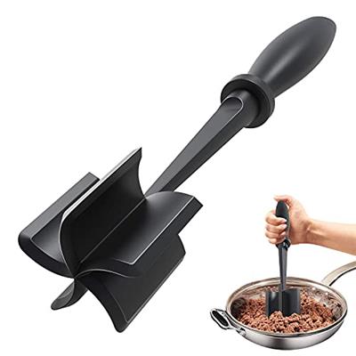 Upgrade Meat Chopper, Heat Resistant Meat Masher for Hamburger Meat, Ground Beef Smasher, Nylon Hamburger Chopper Utensil, Ground Meat Chopper, Non St