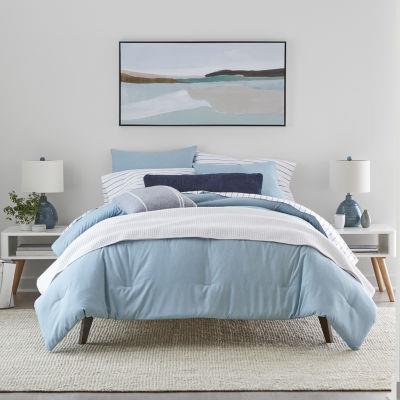Home Expressions Intellifresh™ Antimicrobial Treated Heathered Solid Reversible Comforter Set - JCPenney
