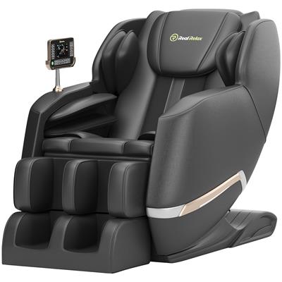 Real Relax Full Body Zero Gravity Shiatsu Recliner Electric Massage Chair, Black - Walmart.com
