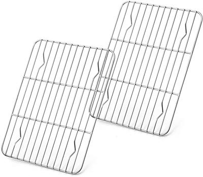 Artrylin Cooling Rack Set of 2 Stainless Steel Small Grill Wire Rack for Baking Steaming Cooking,9.7 x 7.3 x 0.6 - Walmart.com