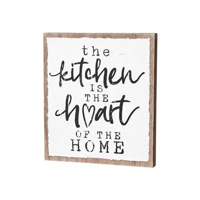 The Kitchen is The Heart of The Home Rustic Wood Wall Sign