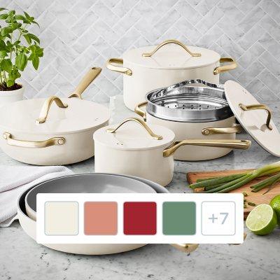 Members Mark 11-Piece Modern Ceramic Cookware Set (Assorted Colors) - Sams Club
