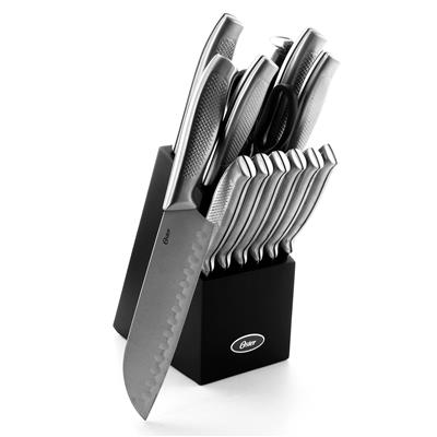 Oster Edgefield Stainless Steel Cutlery Knife Block Set Brushed Satin