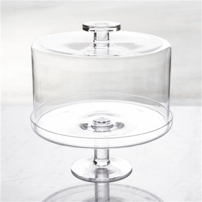 Footed Glass Pedestal Cake Stand with Dome   Reviews | Crate & Barrel Canada