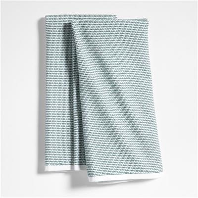 Textured Terry Pendula Green Organic Cotton Dish Towels