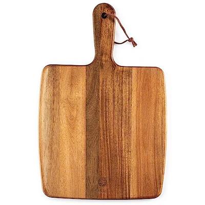Acacia Wood Cutting Board - Wooden Kitchen Cutting Board for Meat, Cheese, Bread,Vegetables &Fruits- Charcuterie Board Cheese Serving Board with Handl