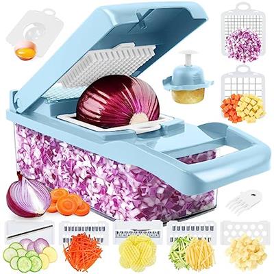 MAIPOR Vegetable Chopper Pro, Multifunctional 13 in 1 Food Chopper, Kitchen Vegetable Slicer Dicer Cutter With 8 Blades for Onion Carrot and Garlic Wi