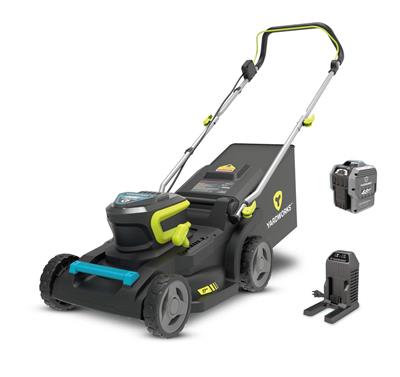 Yardworks 48V 2-in-1 Brushless Push Lawn Mower, 17-in with 4Ah Battery & Charger