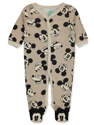 Disney Mickey Mouse Baby Boys Footed Coveralls
