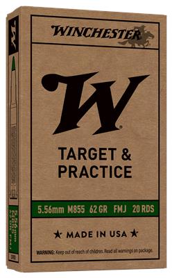 Winchester M855 Green Tip 5.56x45mm NATO 62 Grain FMJ Centerfire Rifle Ammo