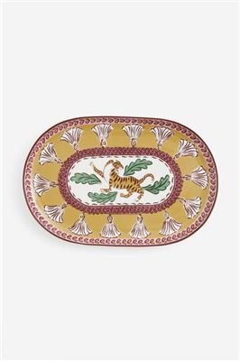 Big serving plate - Yellow/Patterned - Home All | H&M GB
