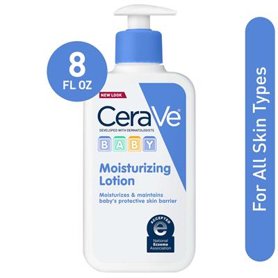 CeraVe Baby Lotion, Lightweight Moisturizer for Sensitive Skin & Eczema Prone, 8 oz - Walmart.com