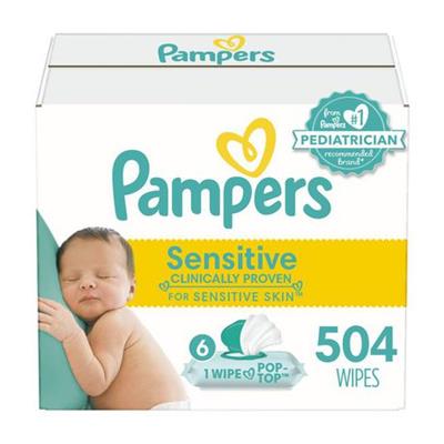 Pampers Baby Wipes Sensitive Perfume Free 6X Pop-Top Packs, 504CT - Walmart.ca
