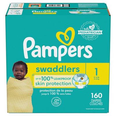 Pampers Swaddlers Diapers, Super Econo Pack, Size 1-8, 58-160CT - Walmart.ca