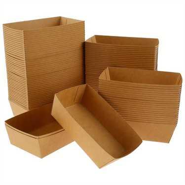 Paper Food Boxes Oil Proof Paper Food Boat Recyclable Paper - Temu