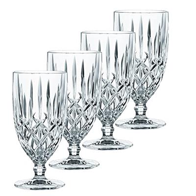 Nachtmann Noblesse Collection Iced Beverage Glasses, Crystal Glass Water Goblets, 15 Ounce, Beer, Wine, and Cocktails, Iced Beverage Glassware – Set o