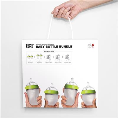 Comotomo Baby Bottle Bundle, Green, (7 Piece Set) - Walmart.com