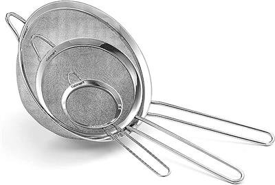 Amazon.com: Cuisinart Mesh Strainers, 3 Count (Pack of 1) Set, CTG-00-3MS Silver: Home & Kitchen