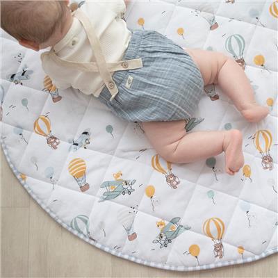 Little Textiles Round Play Mat, Up Up & Away - Baby Accessories