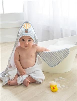 Little Textiles Hooded Towel, Up Up & Away - Changing & Bathing