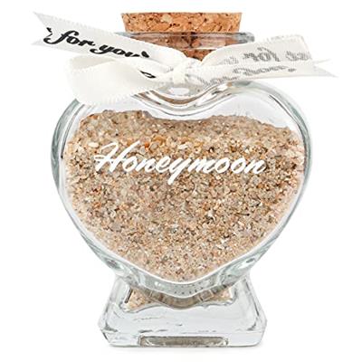 Honeymoon Sand Keepsake Jar - Honeymoon Gifts,Wedding Gift for Newlywed Couples and Engaged Fiances - Bridal Shower Registry Must-Have for Honeymoon E