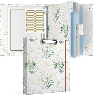 Amazon.com : Rouidr 3 Ring Binder with clipboard, 1 inch Binder Organizer, 8.5 x 11 Letter Size View Binders with Dividers Tabs & Clear Sleeves, Scho