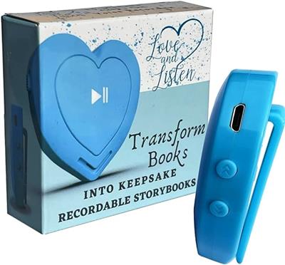 Amazon.com: Love and Listen Storybook Recorder: 15 Minute Clip-On Digital Voice Recorder for Custom Recordable Storybooks or Personalized Message Gift