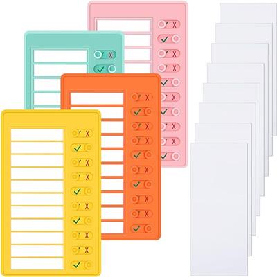 Amazon.com : Queekay 4 Pcs Blank Chore Chart Kids Chore Chart, Plastic Checklist Board with 8 Detachable Cardstock to Do List for Home Routine Plannin