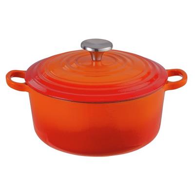 Buy Habitat 3.3 Litre Cast Iron Casserole Dish - Orange | Oven and casserole dishes | Argos