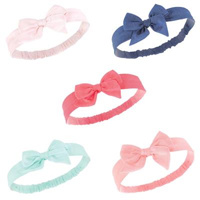 Hudson Baby Infant Girl Cotton and Synthetic Headbands 0-24 Months