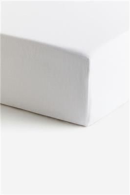 Fitted Linen-blend Sheet - White -Home All | H&M CA