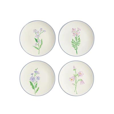 Flowers Set of 4 Plates | Maison Flâneur