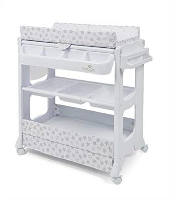 BABYLO Smart Changer with Bath Unit with Clever and Convenient Storage, Metric Moon and Stars