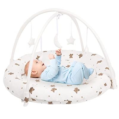 Beright Baby Gym, Baby Play Gym with Movable and Detachable Hoops, Baby Activity Center with Hanging Out Toys in Shape of a Moon and Stars, Perfect Ne