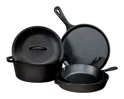 Lodge Logic 5-Piece Cast Iron Cookware Set