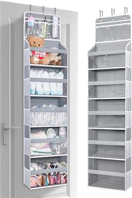 Amazon.com: BLOROOM Over the Door Organizer Hanging Storage with 3 clear slip pockets and 5 Large Pockets 10 Side Pockets Closet Door Organizer Heavy