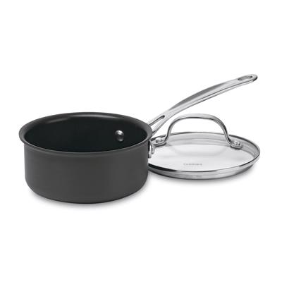 Cuisinart Chefs Classic Nonstick Hard Anodized Cookware 1 Qt. Saucepan with Cover