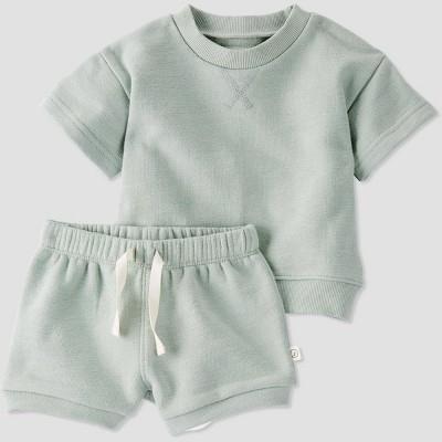 Little Planet By Carters Organic Baby 2pc Shorts Set - Green 3m : Target