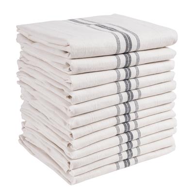 Classic Cotton Stripe Towels, Set of 12