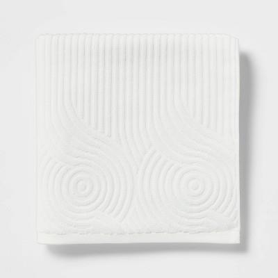 27x52 Cloud Geo Bath Towel White - Threshold™ : Target