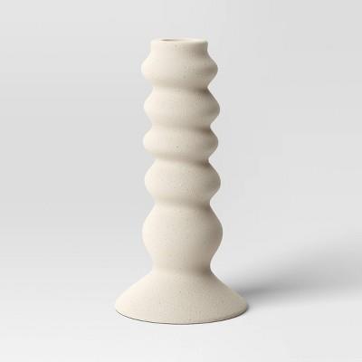 Tall Ceramic Organic Modern Taper Candle Holder - Threshold™ : Target